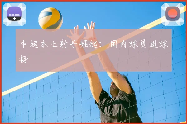 中超本土射手崛起:国内球员进球榜